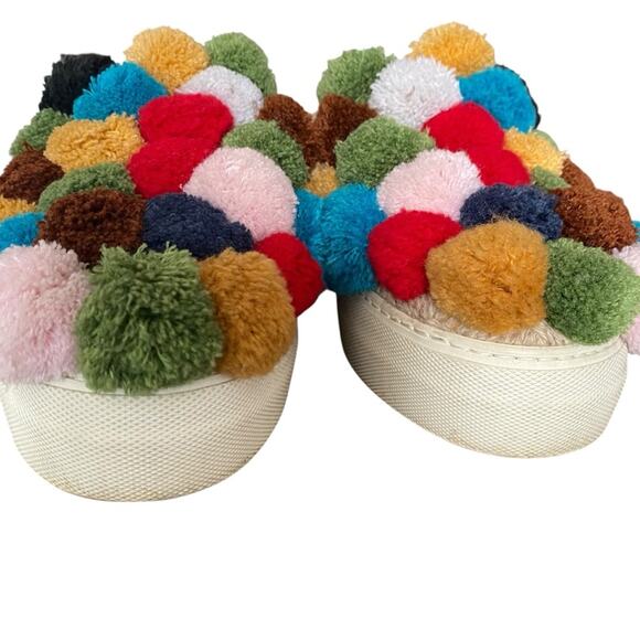 Joshua Sanders Pom Pom Slip On Sneakers Tan size 36 size 6 US - Picture 3 of 10